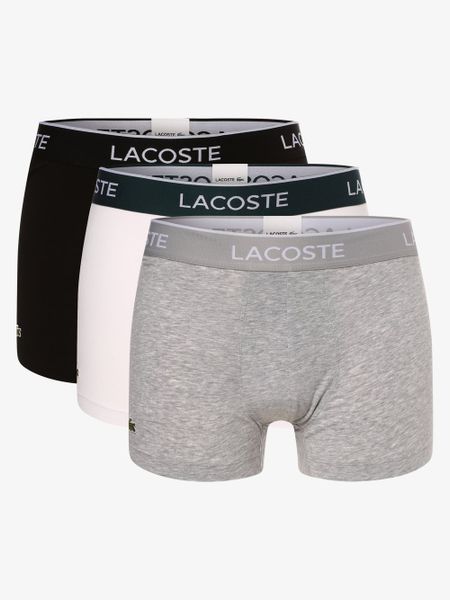 Lacoste Obcisłe bokserki pakowane po 3 szt. Mężczyźni Bawełna szary|czarny, XXL. Czarne bokserki LACOSTE, m, bez wzorów, z bawełny. Za 209.95 zł.