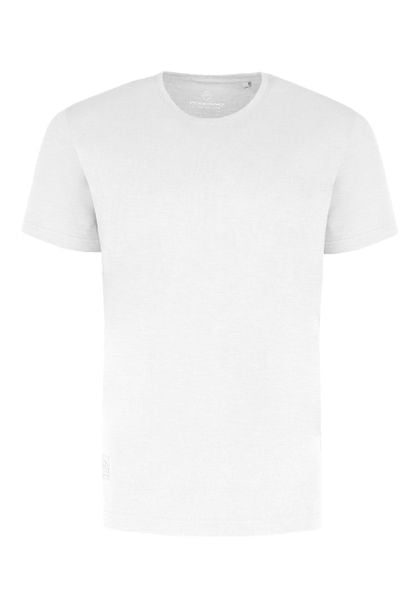 Gładka koszulka TM-MODE. Białe t-shirty Volcano, m, bez wzorów, z bawełny, bez kołnierzyka, bez ramiączek. Za 69.99 zł.