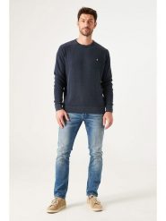 Garcia Sweter w kolorze niebieskoszarym rozmiar: L. Niebieskie swetry nierozpinane Garcia, l, bez wzorów, z bawełny, bez kołnierzyka, bez ramiączek. Za 126.45 zł.