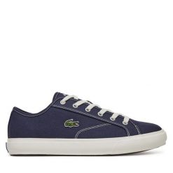 Tenisówki Lacoste. Niebieskie trampki LACOSTE, m, bez wzorów, bez zapięcia. Za 299.99 zł.