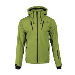 Kurtka softshell męska Vara 1SS. Zielone kurtki softshell Bergson, m, bez wzorów, z softshellu, bez kaptura. W wyprzedaży za 449.00 zł.