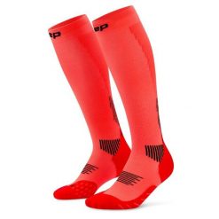 Męskie długie skarpety kompresyjne sportowe Core Run wysokie CEP. Brązowe odzież kompresyjna CEP, bez wzorów, z elastanu. Za 209.00 zł.