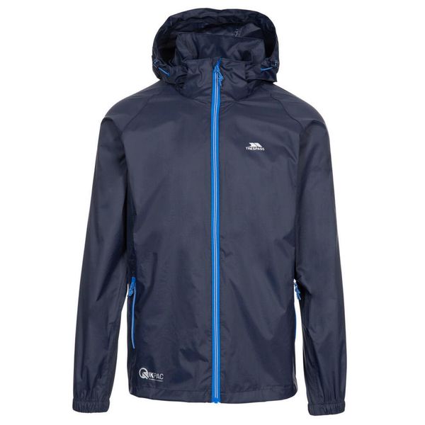 Trespass Qikpac X - Kurtka unisex Packaway Granatowo-Niebieska. Niebieskie kurtki Trespass, bez wzorów, bez kaptura. Za 282.99 zł.