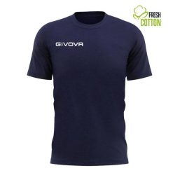 Bawełniana koszulka Givova Fresh Granatowa 2xl. Niebieskie t-shirty sportowe Givova, bez wzorów, z bawełny, bez ramiączek, do piłki nożnej. Za 52.75 zł.