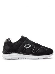 Skechers Sneakersy Verse-Flash Point 58350/BKW Czarny. Czarne buty sportowe casual Skechers, bez wzorów, z materiału, bez zapięcia. Za 188.41 zł.