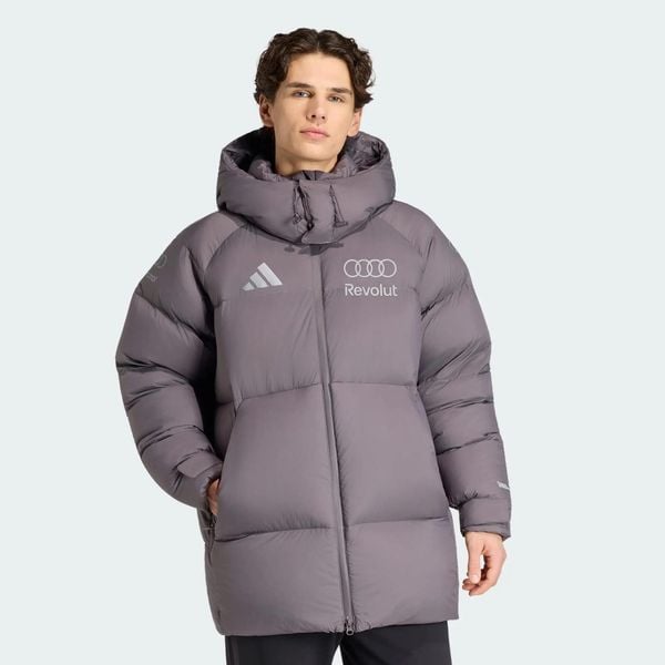 KURTKA ZIMOWA AUDI REVOLUT F1 TEAM ENGINEERS & MARKETING. Fioletowe kurtki Adidas, na zimę, m, bez wzorów, z materiału, bez kaptura. Za 1,599.00 zł.