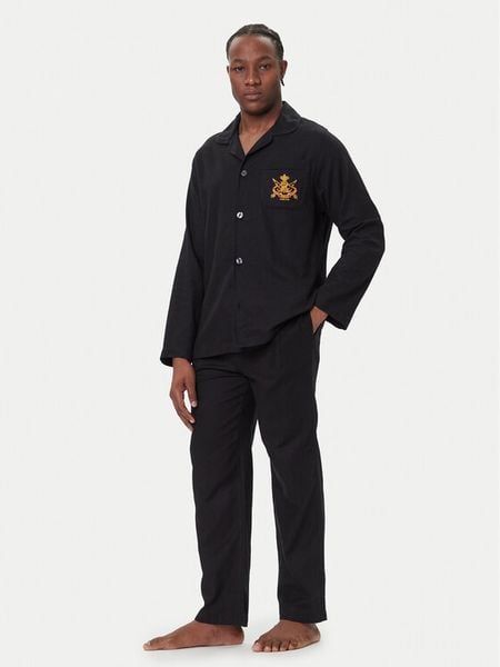 Polo Ralph Lauren Piżama 714982503002 Czarny Regular Fit. Czarne piżamy Polo Ralph Lauren, m, bez wzorów, z bawełny, bez ramiączek. Za 899.99 zł.