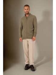 Perfect Cashmere Kaszmirowy kardigan w kolorze khaki rozmiar: XXL. Brązowe swetry rozpinane Perfect Cashmere, xxl, bez wzorów, z kaszmiru, bez kołnierzyka, bez ramiączek. Za 434.99 zł.