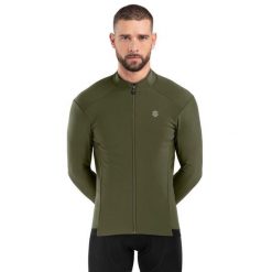 Męska kurtka rowerowa softshell Kolarstwo Siroko J1 Khangai. Zielone kurtki SIROKO, m, bez wzorów, z materiału, bez kaptura. W wyprzedaży za 294.00 zł.