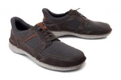 Josef Seibel New Anvers 24 44924 TE387 781 asphalt-kombi, półbuty m?skie. Szare eleganckie półbuty Josef Seibel, bez wzorów, ze skóry, bez obcasa, bez zapięcia. Za 439.90 zł.