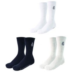 Skarpetki wysokie kibicowskie 3-pak Real Madryt. Skarpety REAL MADRID, bez wzorów, z bawełny. Za 79.00 zł.