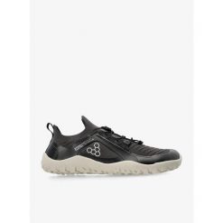 Buty trailowe męskie Vivobarefoot Primus Trail Knit FG. Czarne buty do biegania VIVOBAREFOOT, bez wzorów, bez zapięcia, do biegania. Za 629.99 zł.