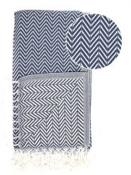 Samimi Chusta hammam "Damla" w kolorze granatowym - 180 x 100 cm rozmiar: onesize. Niebieskie szaliki Samimi, bez wzorów, z bawełny. Za 52.99 zł.