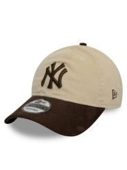 New Era Czapka z daszkiem New York Yankees Mlb Premium Cord 9Twenty 60595308 Beżowy. Brązowe czapki z daszkiem New Era, bez wzorów, z bawełny. Za 109.99 zł.