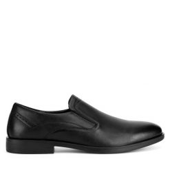 Półbuty Sergio Bardi. Czarne eleganckie półbuty Sergio Bardi, bez wzorów, bez obcasa, bez zapięcia. Za 299.99 zł.
