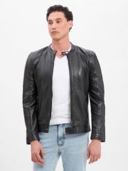 Mauritius kurtka skórzana Mężczyźni skóra czarny, XXXL. Czarne kurtki Mauritius, m, bez wzorów, ze skóry, bez kaptura. Za 479.95 zł.