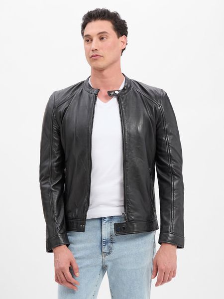 Mauritius kurtka skórzana Mężczyźni skóra czarny, XXXL. Czarne kurtki Mauritius, m, bez wzorów, ze skóry, bez kaptura. Za 479.95 zł.