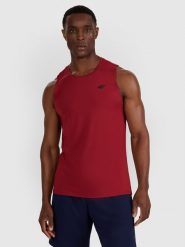 4F Top sportowy w kolorze czerwonym rozmiar: XXL. Czerwone t-shirty sportowe 4F, bez wzorów, z materiału, bez ramiączek, na fitness i siłownię. Za 49.07 zł.
