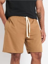 Szorty - brązowy. Brązowe krótkie spodenki sportowe Sinsay, l, bez wzorów, z bawełny. Za 29.99 zł.