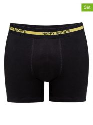 Happy Shorts Bokserki (7 par) w kolorze czarnym ze wzorem rozmiar: M. Czarne bokserki Happy Shorts, m, bez wzorów. Za 91.99 zł.