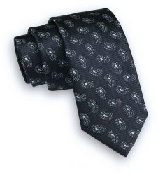 Ciemny Granatowy Krawat -Angelo di Monti- 6 cm, Męski, w Drobny Wzór Paisley, Łezki. Niebieskie krawaty i muchy Angelo di Monti, bez wzorów. Za 45.00 zł.