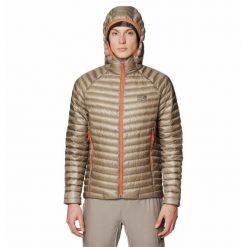 Kurtka z kapturem Mountain Hardwear Ghost Whisperer™. Brązowe kurtki MOUNTAIN HARDWEAR, bez wzorów, z puchu, z kapturem. Za 1,649.00 zł.