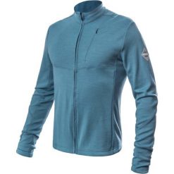 Męska koszulka Baselayer Merino Upper z długim rękawem i zamkiem błyskawicznym. Niebieskie bluzki z długim rękawem Sensor, l, bez wzorów, z materiału, bez kołnierzyka, bez ramiączek. Za 539.95 zł.