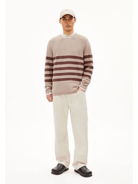 Armedangels Sweter "Tolaa" w kolorze brązowo-beżowym rozmiar: L. Brązowe swetry nierozpinane armedangels, l, bez wzorów, z bawełny, bez kołnierzyka, bez ramiączek. Za 161.73 zł.