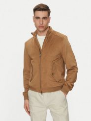 Geox Kurtka z imitacji skóry Blainey M5520P T3196 F5265 Beżowy Regular Fit. Brązowe kurtki Geox, m, bez wzorów, ze skóry, bez kaptura. Za 649.99 zł.