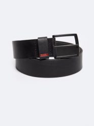 Pasek męski skórzany czarny Piros 906. Czarne paski BIG STAR, bez wzorów, z materiału, eleganckie. Za 159.99 zł.