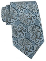 Krawat Męski - Angelo di Monti - Niebieski z Dużym Wzorem. Niebieskie krawaty i muchy Angelo di Monti, bez wzorów, z tkaniny. Za 45.00 zł.
