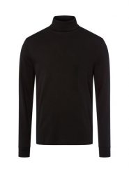 GRAAF Męska koszula z długim rękawem Mężczyźni Bawełna czarny jednolity, S. Czarne koszule GRAAF, m, bez wzorów, z bawełny, bez kołnierzyka, bez ramiączek. Za 149.95 zł.