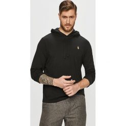 Polo Ralph Lauren - Bluza. Czarne bluzy Polo Ralph Lauren, l, z aplikacjami, z kapturem. W wyprzedaży za 299.90 zł.
