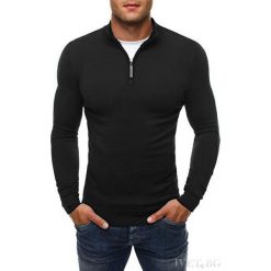 Męska bluzka TREVOR BLACK. Szare swetry nierozpinane Męska bluzka TREVOR BLACK, l, bez wzorów, bez kołnierzyka, bez ramiączek. W wyprzedaży za 59.00 zł.