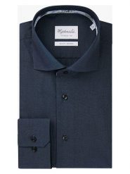 Michaelis Koszula - Slim fit - w kolorze granatowym rozmiar: 41. Niebieskie koszule Michaelis, bez wzorów, z bawełny, bez kołnierzyka, bez ramiączek. Za 144.58 zł.