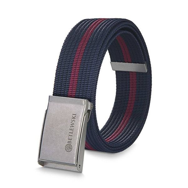 Pasek parciany BETLEWSKI PRC-17_SR-1 S granatowy. Niebieskie paski Betlewski, bez wzorów, z materiału. Za 39.99 zł.