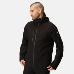 Kurtka robocza męska X-Pro Beacon wodoodporna z latarką. Brązowe kurtki przeciwdeszczowe Regatta, m, bez wzorów, bez kaptura. W wyprzedaży za 322.10 zł.