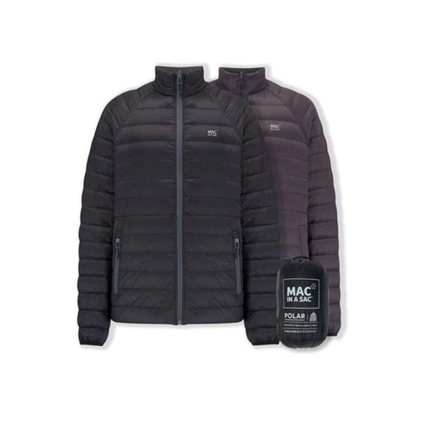 Kurtka puchowa Mac In A Sac. Czarne kurtki Mac In A Sac, l, bez wzorów, z materiału, bez kaptura. Za 476.00 zł.