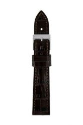 Pasek skórzany Zeppelin, ciemnobrązowy 18 mm. Brązowe zegarki sportowe Zeppelin. Za 220.99 zł.