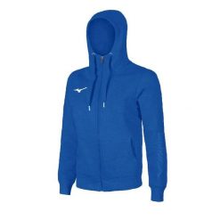 Bluza z kapturem Mizuno FZ. Niebieskie bluzy z kapturem Mizuno, m, bez wzorów, z materiału, z kapturem. Za 230.90 zł.