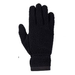 Rękawiczki Unisex Dla Dorosłych Polar Sherpa Ainslee. Czarne rękawiczki Trespass, bez wzorów, z dzianiny. Za 79.99 zł.