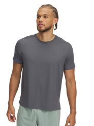 Under Armour Koszulka sportowa "Launche Elite" w kolorze szarym rozmiar: M. Szare t-shirty sportowe Under Armour, bez wzorów, z materiału, bez ramiączek, outdoorowe. Za 141.52 zł.
