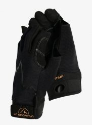 Rękawiczki via ferrata La Sportiva Ferrata Gloves. Czarne rękawiczki La Sportiva, bez wzorów, z materiału. Za 169.29 zł.