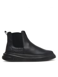 Guess Sztyblety FMFEMY LEA10 Czarny. Czarne botki sznurowane Guess, z aplikacjami, bez obcasa, bez zapięcia. Za 674.99 zł.