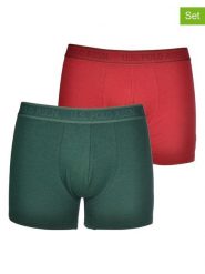 U.S. Polo Assn. Bokserki (2 pary) w kolorze zielonym i czerwonym rozmiar: XXL. Czerwone bokserki U.S. Polo Assn., s, bez wzorów. Za 66.00 zł.
