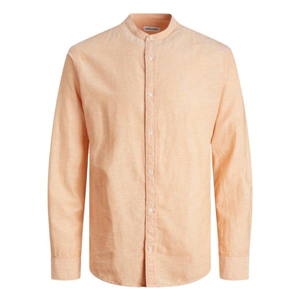 Koszula Jack & Jones Summer Linen Blend morelowy lód. Brązowe koszule Jack&Jones, na lato, l, bez wzorów, z jeansu, bez kołnierzyka, bez ramiączek. Za 177.62 zł.