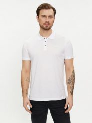 KARL LAGERFELD Polo 745000 542200 Biały Regular Fit. Białe koszulki polo KARL LAGERFELD, m, bez wzorów, z bawełny, bez kołnierzyka, bez ramiączek. Za 969.99 zł.