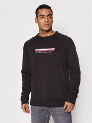 Tommy Hilfiger Bluza Track UM0UM02363 Czarny Regular Fit. Czarne bluzy Tommy Hilfiger, m, bez wzorów, z bawełny, bez kaptura. Za 179.99 zł.