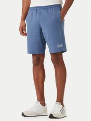 EA7 Emporio Armani Szorty sportowe 8NPS65 PJVRZ UB064 Niebieski Regular Fit. Niebieskie krótkie spodenki sportowe EA7 Emporio Armani, l, bez wzorów, z bawełny. Za 359.99 zł.