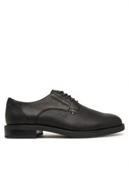 Tommy Hilfiger Półbuty Lth Mix Dress Hilfiger Shoe FM0FM06086 Czarny. Czarne eleganckie półbuty Tommy Hilfiger, bez wzorów, ze skóry, bez obcasa, bez zapięcia. Za 649.99 zł.